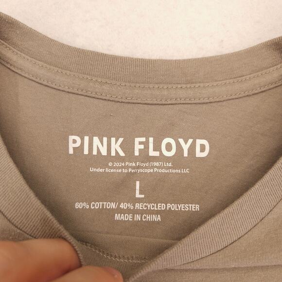 Pink Floyd Band Graphic Short Sleeve Crew Neck T Shirt Mens Size Large L Gray - Picture 3 of 9